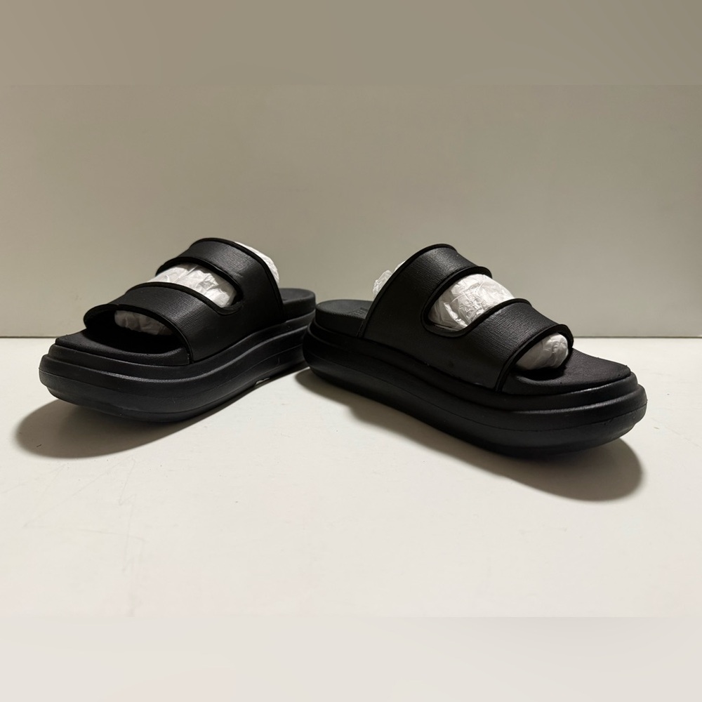 Reef Black Double Strap Chunky Bondi Slide Sandals